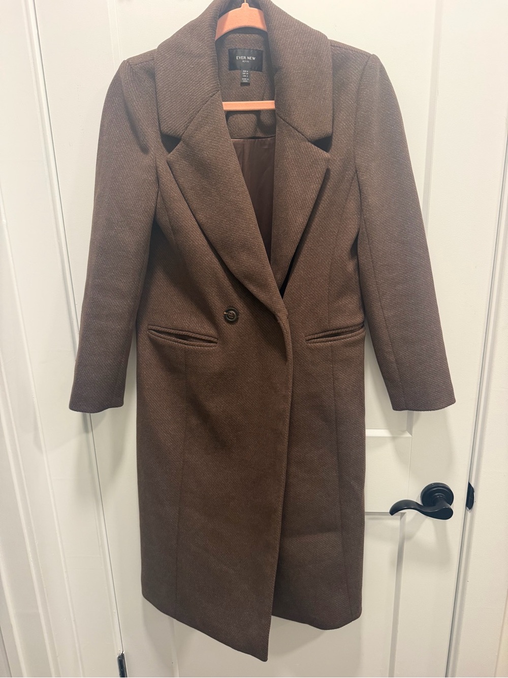 Ever New Petite Brown Long Coat